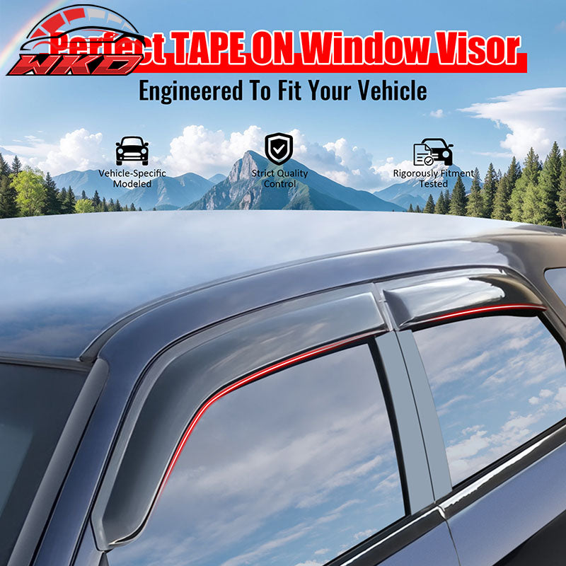 Fits 15-20 Chevy Escalade ESV Suburban GMC Yukon XL Window Visor Acrylic 4Pc Set