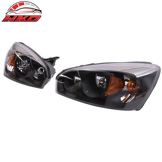 Wholesale 04-08 Chevy Malibu Headlights Lamp Black Clear Lens Amber Reflectors - Wikond Auto