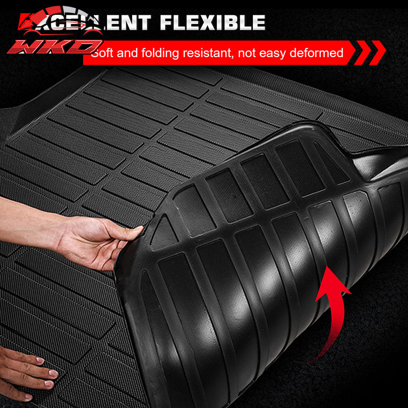 For 07-19 Silverado Sierra 1500 2500HD 3500HD 6.6Ft Rear Truck Bed Mat Liner TPE