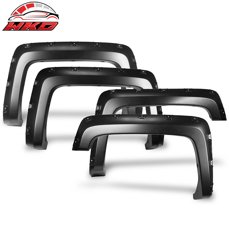 Wholesale 14-18 Silverado 1500 Long Bed Pocket Rivet Style Fender Flare 4PC Unpainted