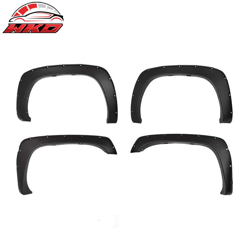 Fits 99-07 Silverado 1500 2500 3500HD Pocket Rivet Style Fender Flares PP Smooth