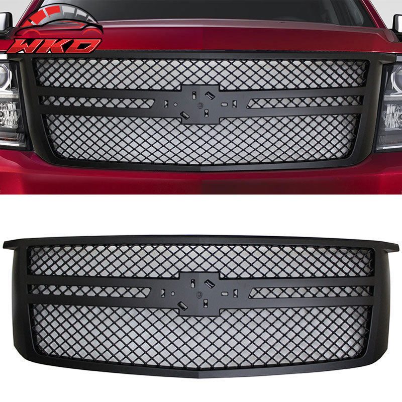 Fits 15-20 Chevrolet Tahoe & Suburban B Style Front Bumper Upper Hood Grille ABS