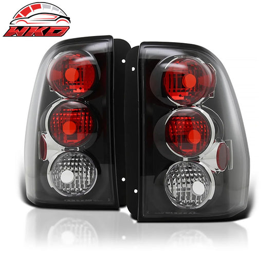Wholesale 02-09 Chevrolet Trailblazer Tail Lights Lamps Black Housing Clear Lens Pair - Wikond Auto