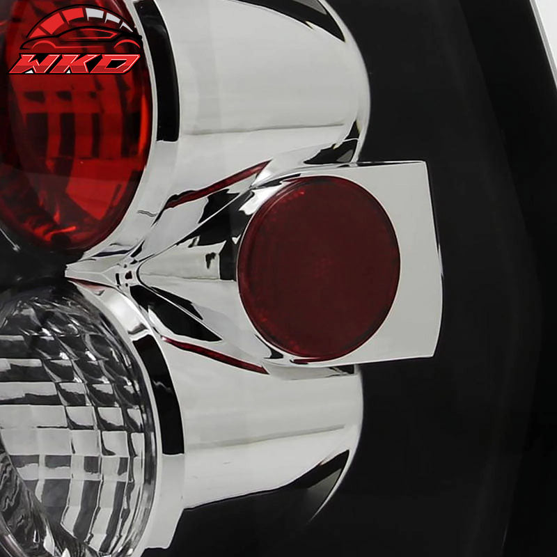 Fits 02-09 Chevrolet Trailblazer Tail Lights Lamps Black Housing Clear Lens Pair