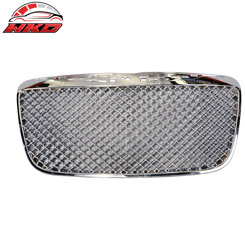 Wholesale 11-14 Chrysler 300 300C B Style Mesh Front Bumper Grille Guard Chrome ABS - Wikond Auto