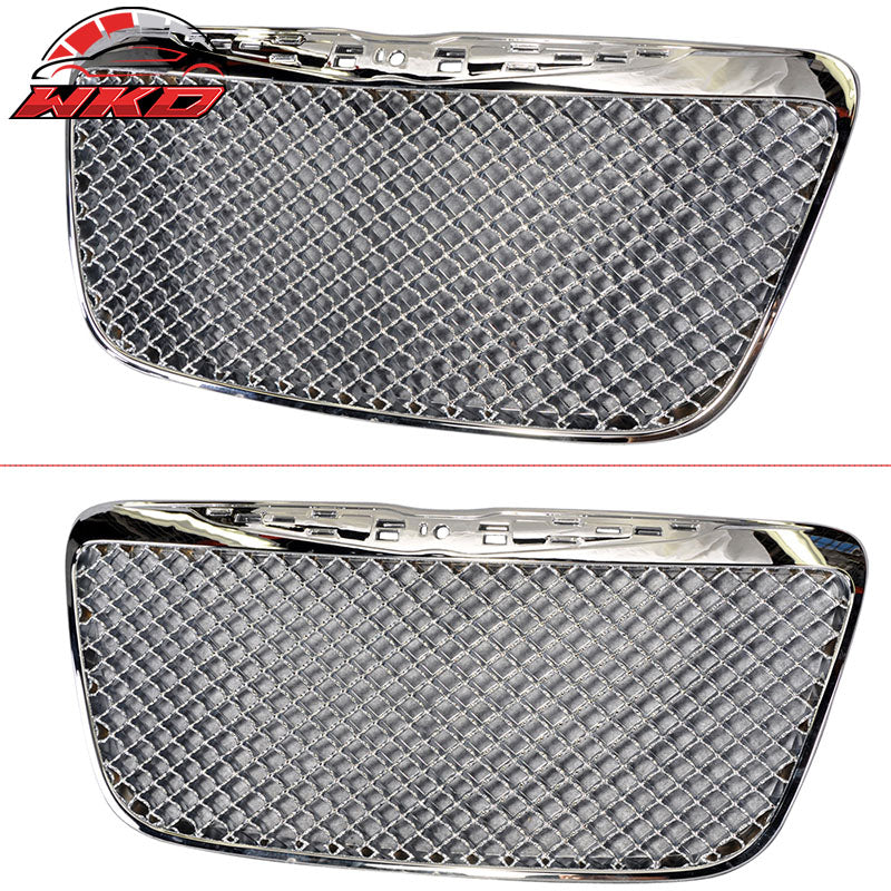Wholesale 11-14 Chrysler 300 300C B Style Mesh Front Bumper Grille Guard Chrome ABS - Wikond Auto