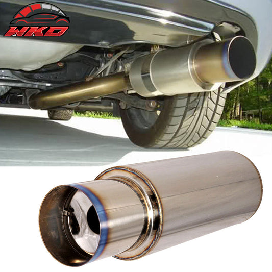 Wholesale Chrysler Lebaron Stainless Muffler N1 Type 4 Inch Flat Color Tip & Silencer