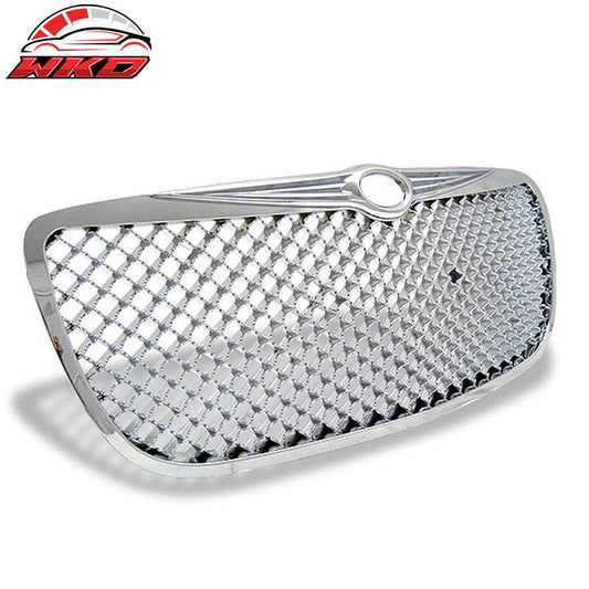 Wholesale Grille Compatible With 2004-2006 CHRYSLER SEBRING | Baby B Style Chrome Front Bumper Hood Grill by IKON MOTORSPORTS | 20