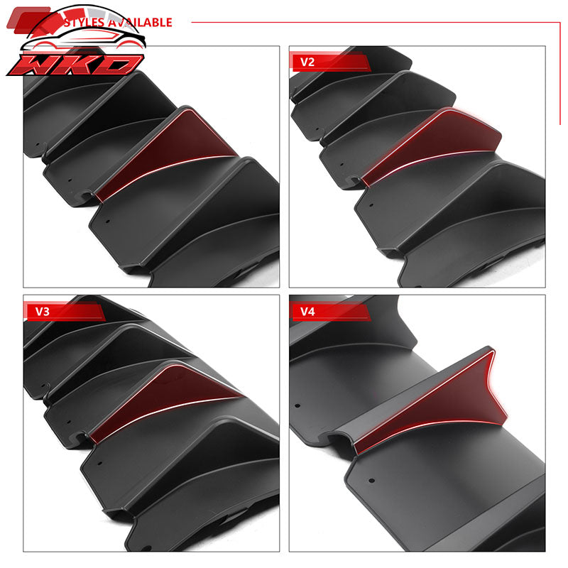Fits 08-14 Challenger Front Rear Bumper w/ Lip + Demon Fender Flare +V3 Diffuser