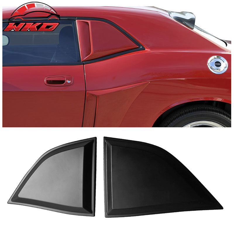 Fits 08-23 Dodge Challenger V2 Style Rear Window Louver Side Quarter Scoop Vent