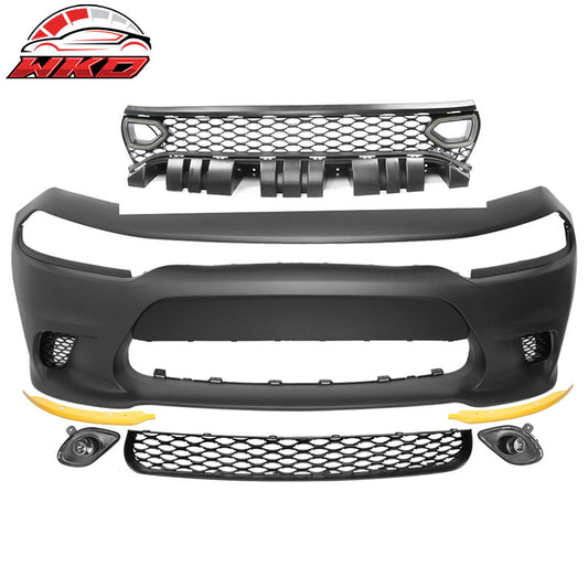 Wholesale 15-23 Dodge Charger Front Bumper Cover + Foglights + Grille w/ Lights