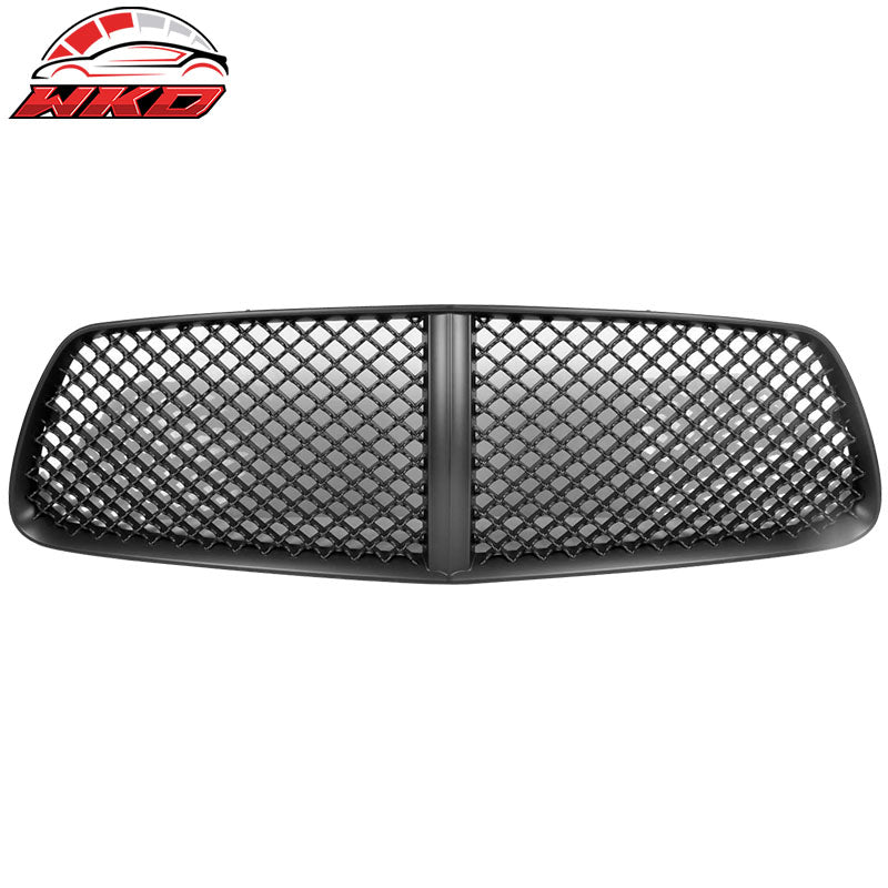 Fits 11-14 Dodge Charger Front Upper / Bottom Unpainted Mesh Hood Grille