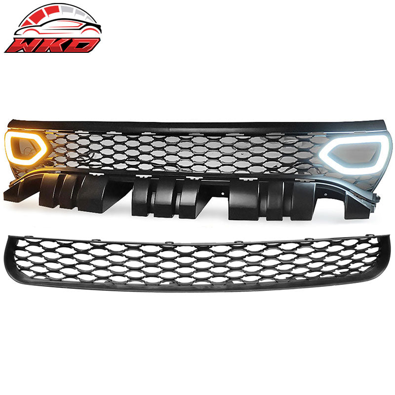 Wholesale 15-23 Dodge Charger SRT Style Front Upper & Lower Grille w/ LED Lights