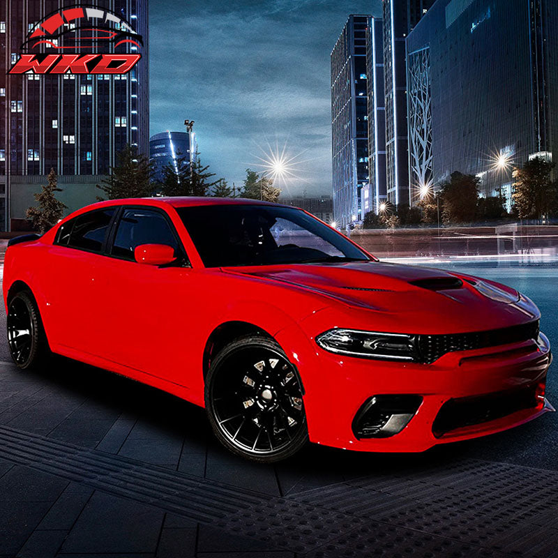 Fits 15-23 Dodge Charger Widebody Whole Bumper Side Carbon Look Diffuser Kits