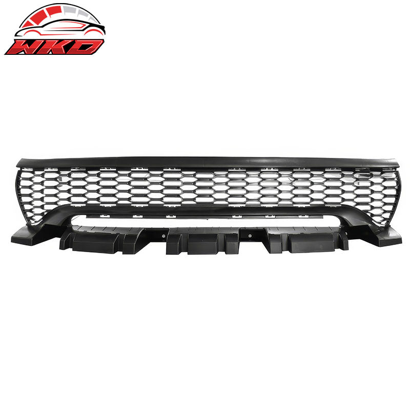 Fits 15-23 Dodge Charger Widebody Whole Bumper Gloss Black Diffuser Kits W/ LED