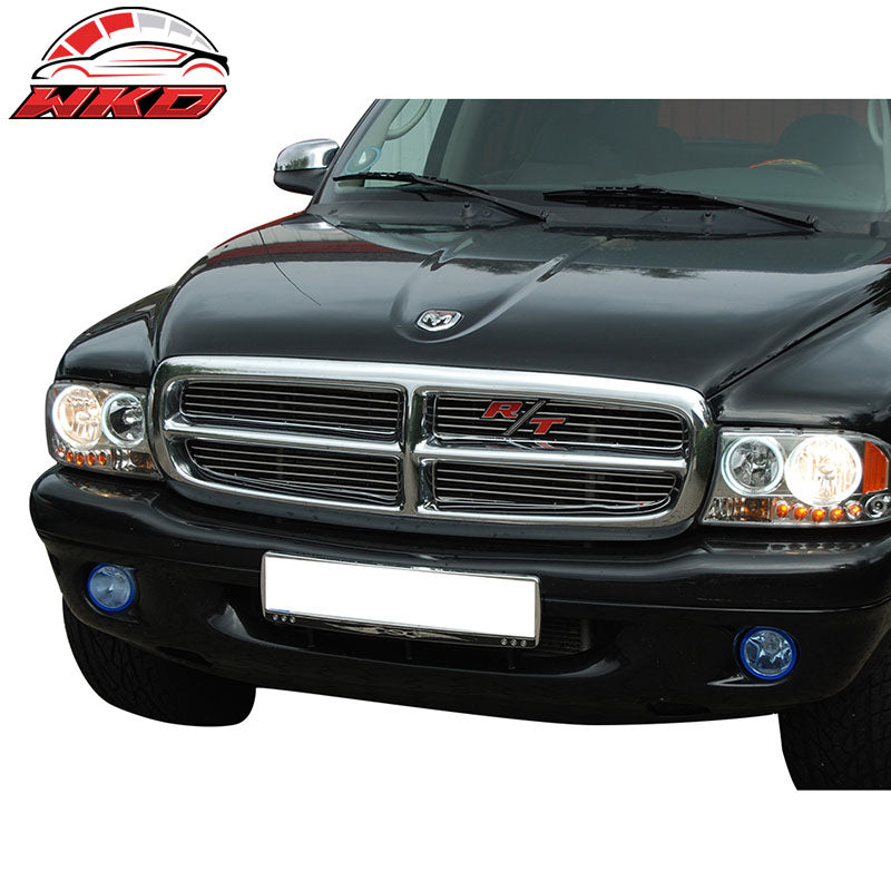 Fits 98-04 Dodge Durango Dakota CCFL Halo Chrome Headlights
