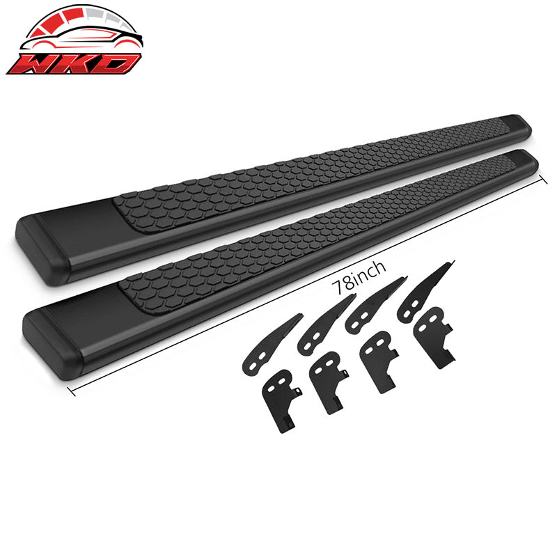 Fits 04-10 Dodge Durango 4Dr Ram OE Black Step Bars Running Boards 78inch Pair