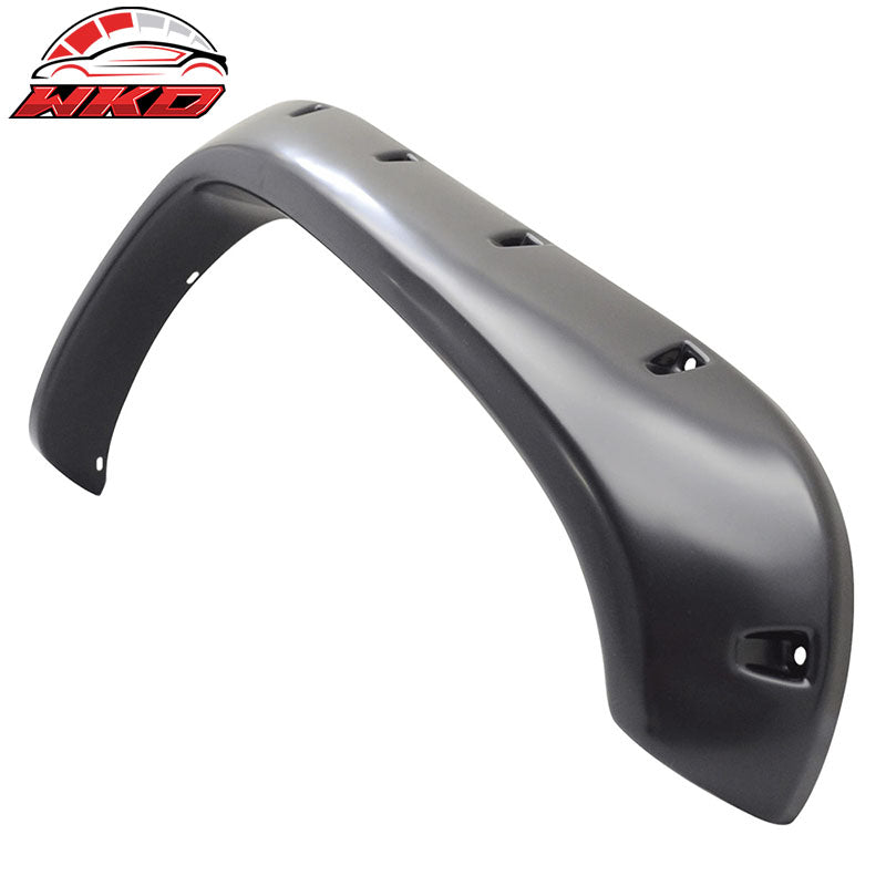 4PC Fender Flares 94-02 Ram1500 2500 3500 POCKET Style Smooth BLK ABS Rear+Front