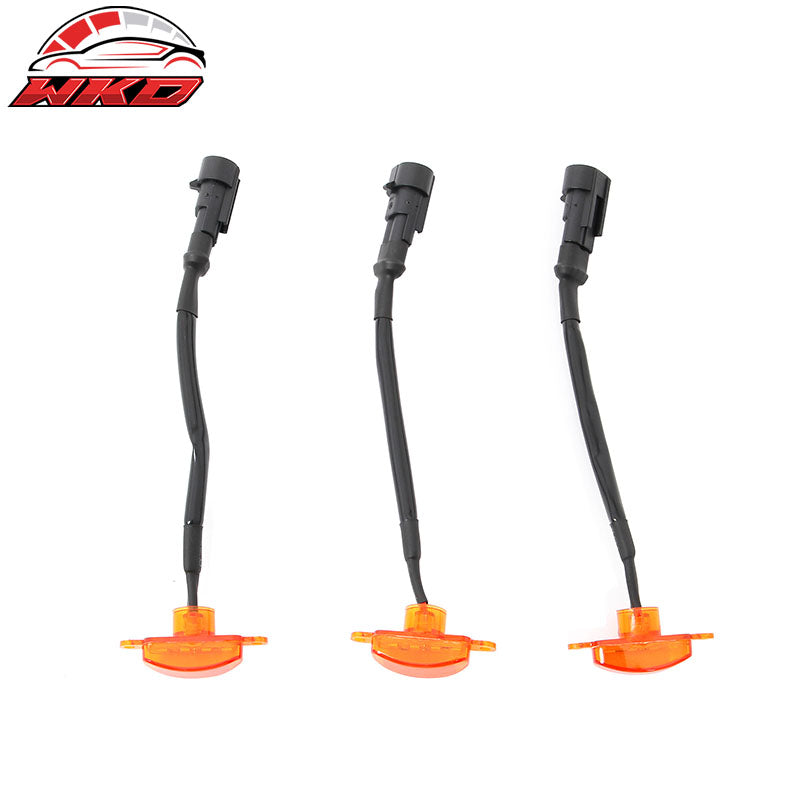 Fits Dodge Ram 1500 2500 3500 Classic 3PCS Amber LED Grille Lights Replacement