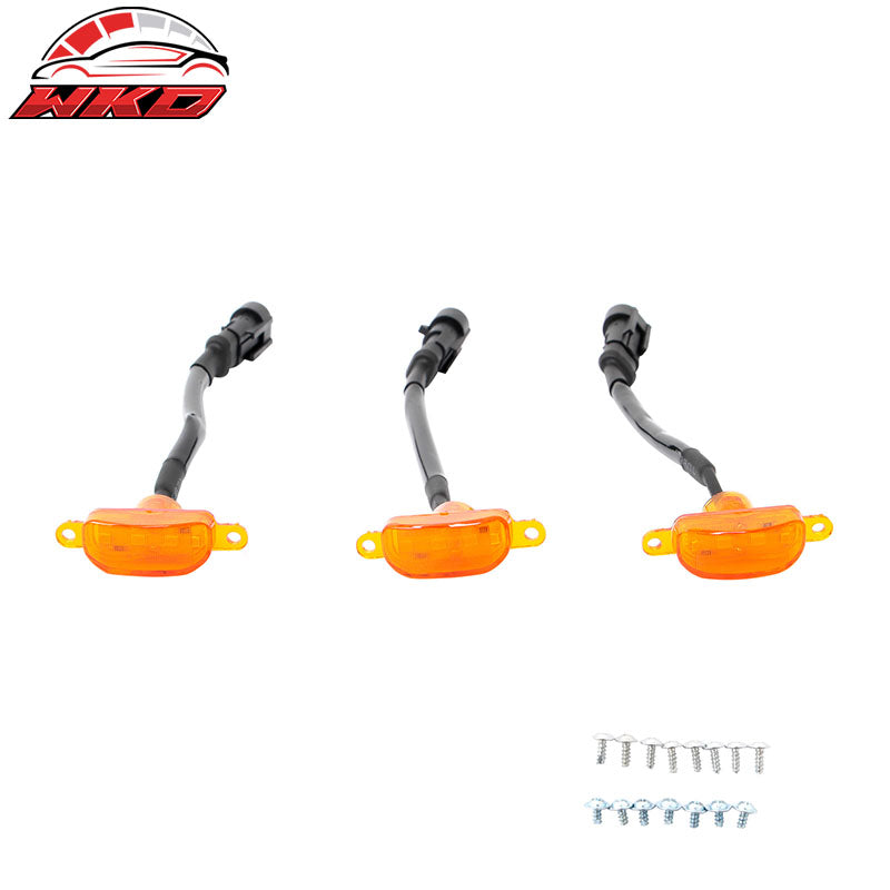 Fits Dodge Ram 1500 2500 3500 Classic 3PCS Amber LED Grille Lights Replacement
