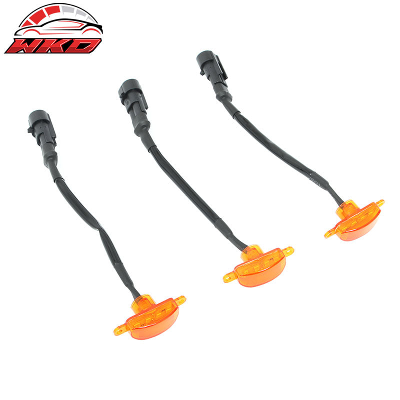 Fits Dodge Ram 1500 2500 3500 Classic 3PCS Amber LED Grille Lights Replacement