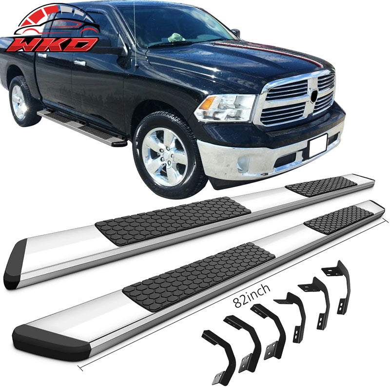 Fits 09-23 Dodge Ram Crew Cab 82inch OE Style Side Step Bar Running Board Chrome