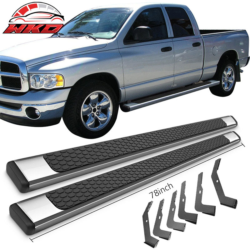 Fits 02-08 Dodge Ram Quad Cab 78inch Ram OE Style Step Bars Running Boards SS