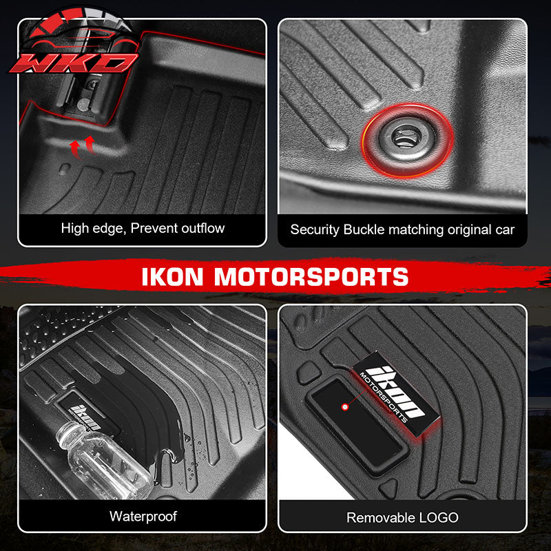 Fits 23-24 Fisker Ocean Non-Slip 3D Molded Floor Mats All Weather TPE Carpet 3PC