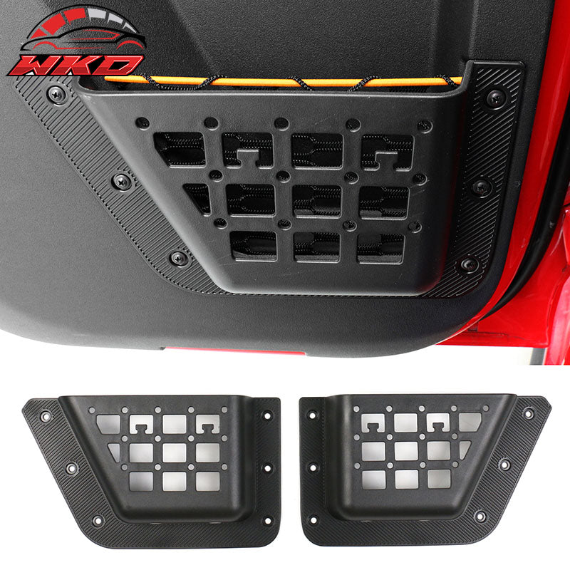 Fits 21-26 Ford Bronco 4 Door Rear Door Storage Pockets Organizer Box ABS 2PCS