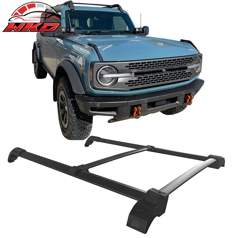 5PCS Roof Rack Rail W/ Cross Bars for 21-26 Ford Bronco Aluminum Luggage Carrier