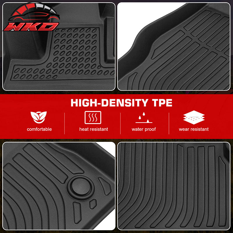 Fits 20-21 Ford Explorer 6 Seats 3D Molded Floor Mats Heavy Duty Liner TPE 4PCS