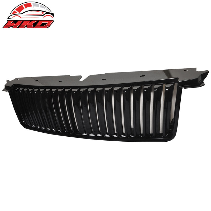 Fits 06-10 Ford Explorer Vertical Style Black Front Bumper Hood Grille Guard ABS