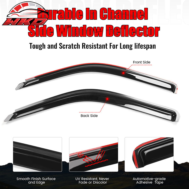 Fits 91-00 Ford Explorer 91-94 Mazda Navajo Window Visors Acrylic In-Channel