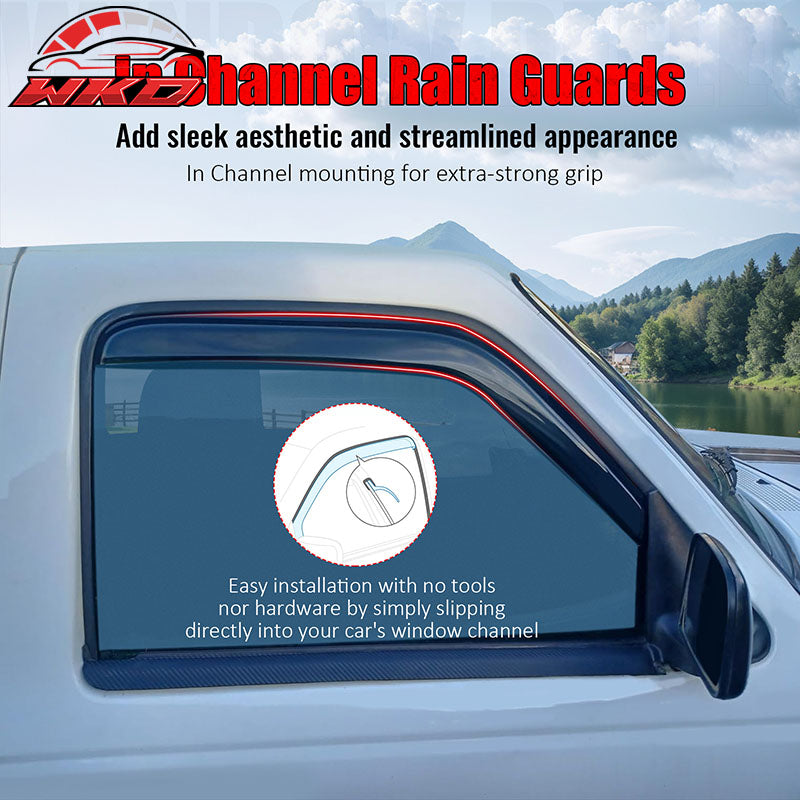 Fits 91-00 Ford Explorer 91-94 Mazda Navajo Window Visors Acrylic In-Channel