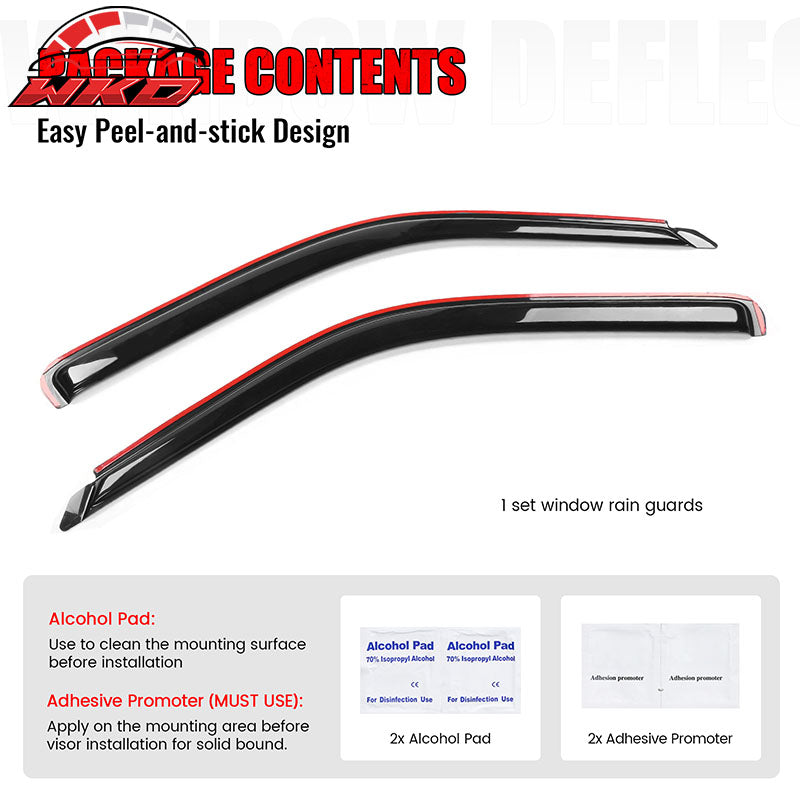 Fits 91-00 Ford Explorer 91-94 Mazda Navajo Window Visors Acrylic In-Channel