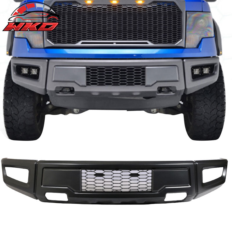 Fits 09-14 F150 New R Style Front Bumper Conversion Replacement Cover Gray