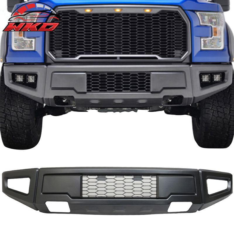 Fits 15-17 F150 New R Style Front Bumper Conversion Replacement Cover Gray