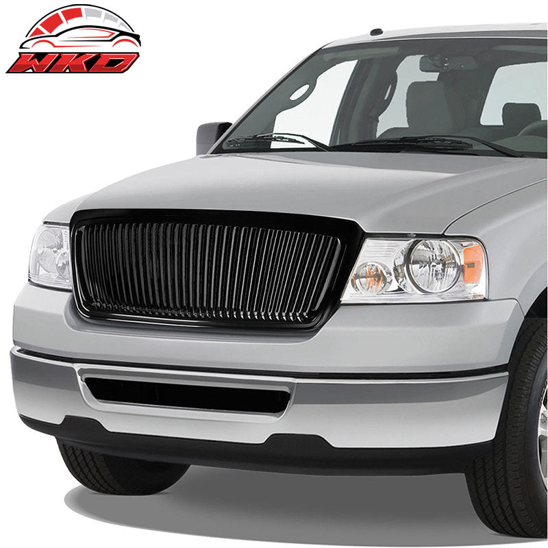 Fits 04-08 Ford F150 F-150 Truck Front Vertical Grille Hood Grill Unpainted ABS