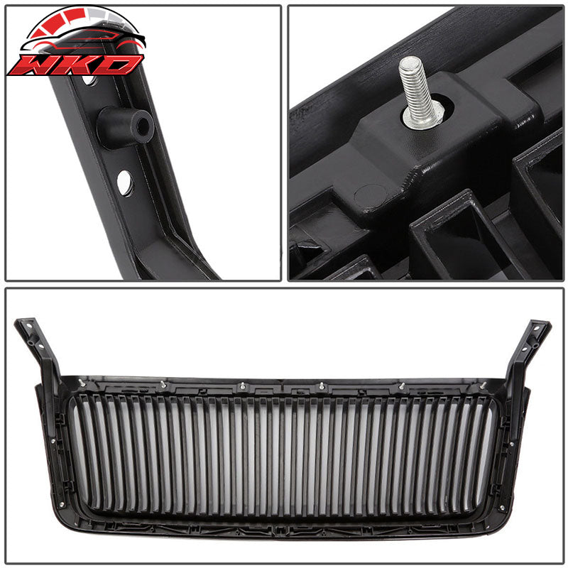 Fits 04-08 Ford F150 F-150 Truck Front Vertical Grille Hood Grill Unpainted ABS