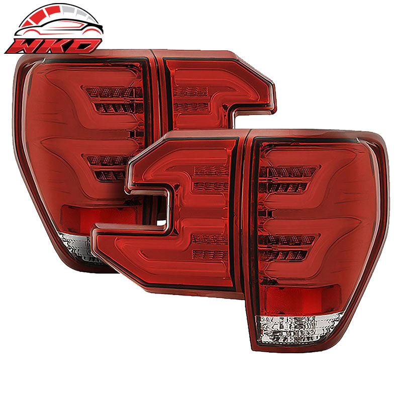 Wholesale 09-14 Ford F150 Sequential LED Tail Lights Red Lens Clear Housing