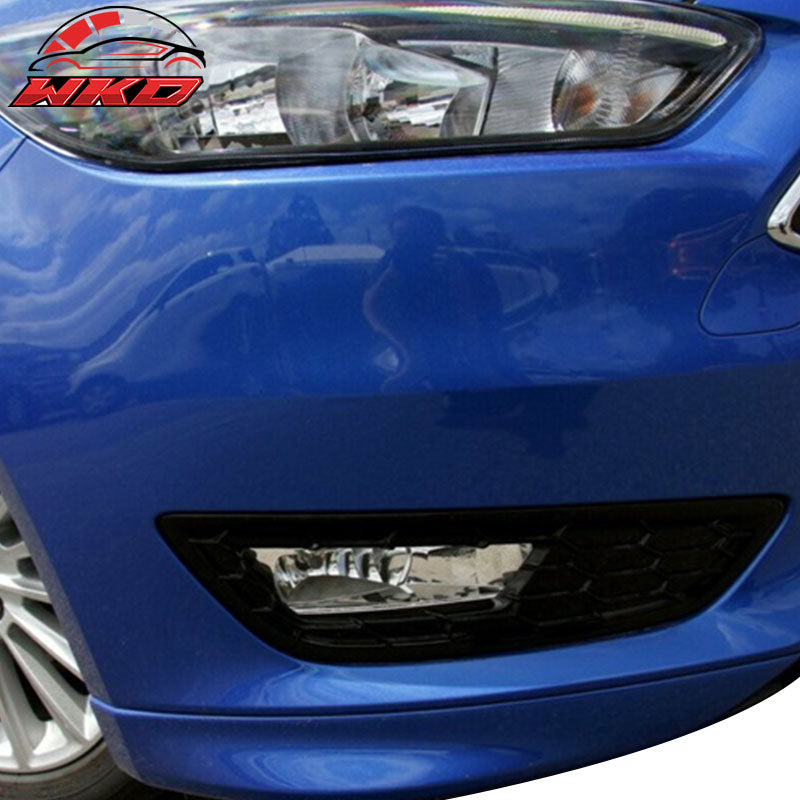 Fits 15-17 Focus OE Style Pair Front Fog Light Lamps Bezels - Sport SE Version
