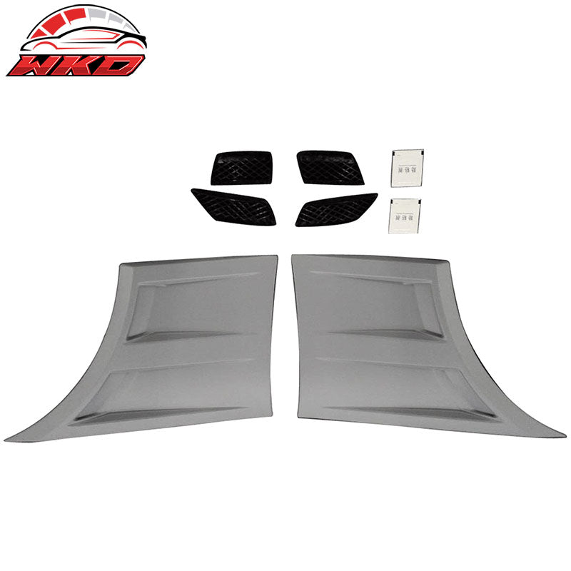 Fits 15-18 Ford Mustang 3D Front Side Fender Guard Vents Gray PP