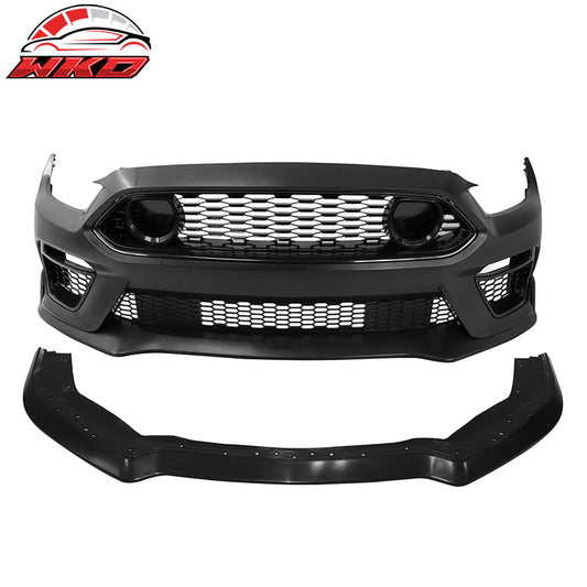 Wholesale 15-17 Ford Mustang Mach 1 Style Front Bumper Conversion W/ Chin Lip Grilles