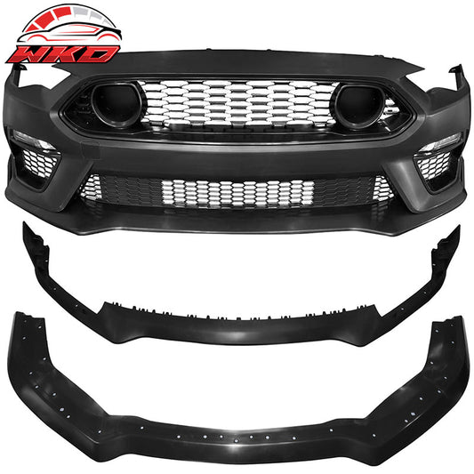 Wholesale 18-23 Ford Mustang Mach 1 Style Front Bumper Cover w/ Handling Package Lip