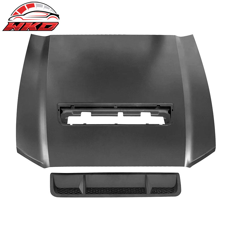 Fits 10-14 Ford Mustang Front Bumper Cover GT500 Conversion w/ Hood Grille Lip