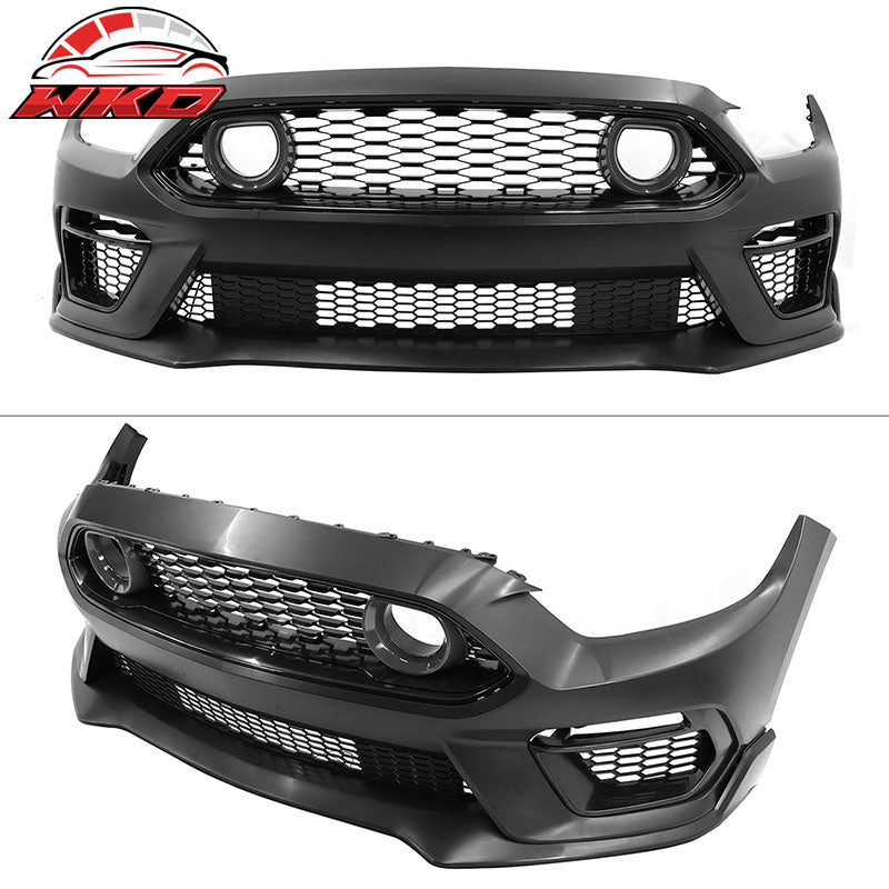 Wholesale 15-17 Ford Mustang Mach 1 Style Front Bumper Cover W/ Chin Lip LED Grille - Wikond Auto