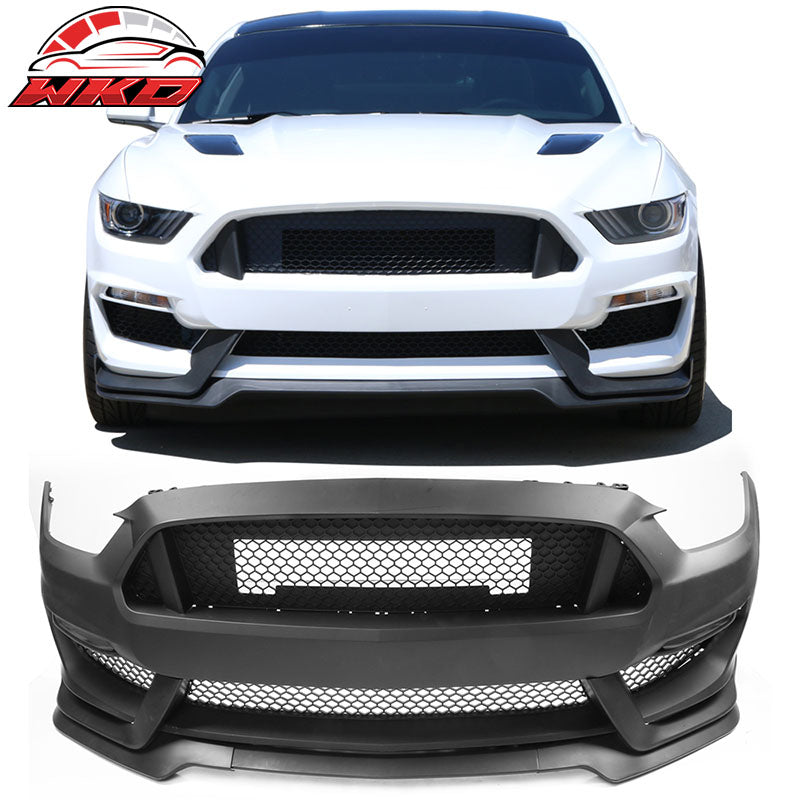 15-17 Mustang GT350 Front Bumper & Rear Diffuser & Dual Exhaust & Trunk Spoiler