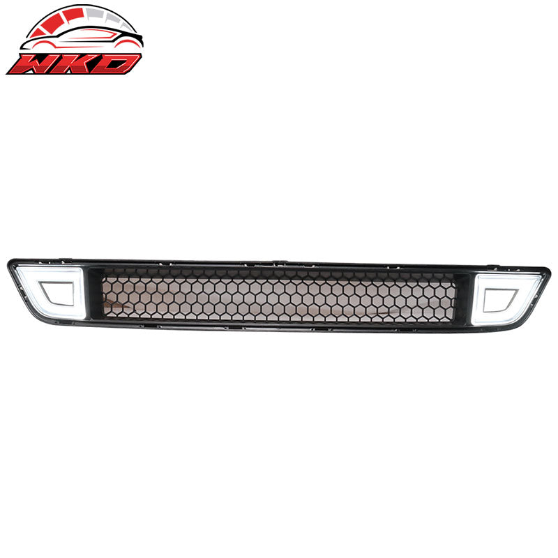 DRL LED Fits 15-17 Mustang IKON Style Front Lower Grill Mesh Grille With Light