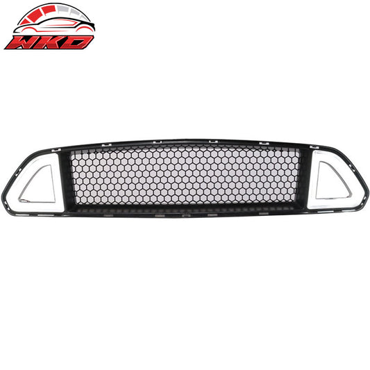 Wholesale 15-17 Mustang Front Hood Upper Grille White DRL LED With Amber Turn Signal - Wikond Auto