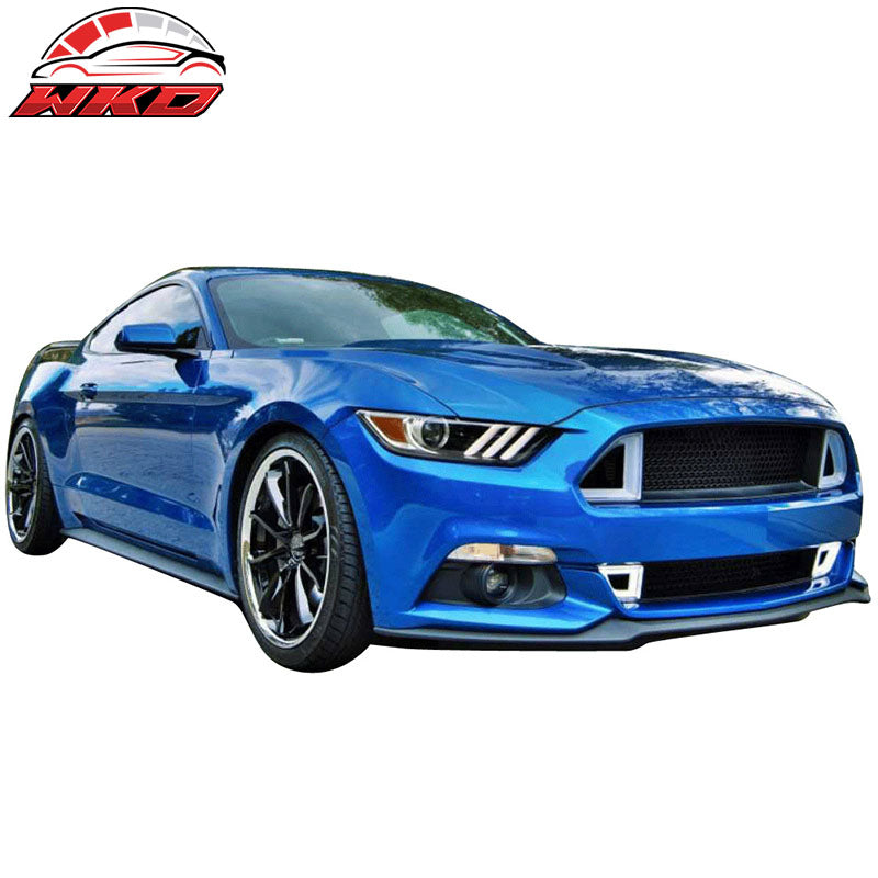 Fits 15-17 Mustang Front Hood Upper Grille White DRL LED With Amber Turn Signal